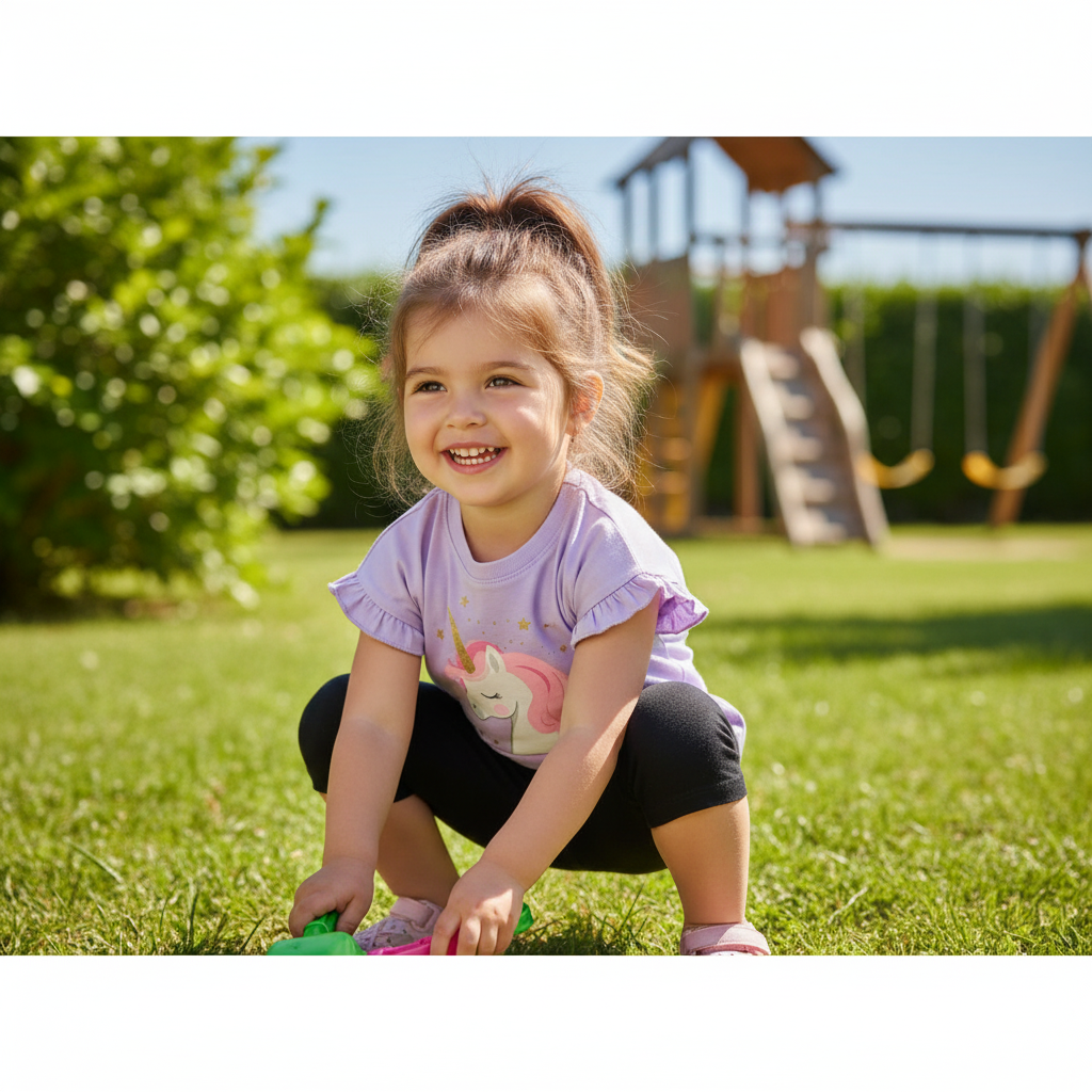 5-year-old girl outdoor