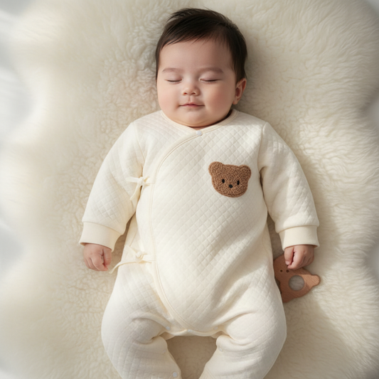 Baby Boy in Bear Romper