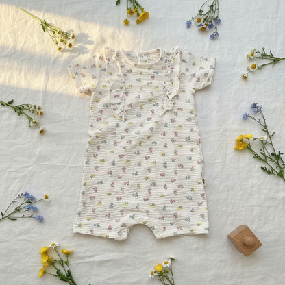 Floral Romper Flat Lay
