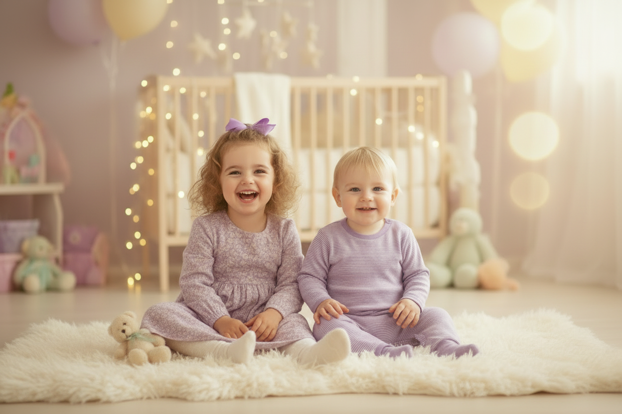Kids Sitting on Floor - MiniWinks Banner