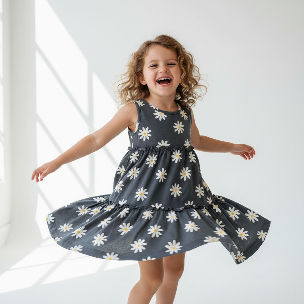Twirling Pose - Daisy Dress