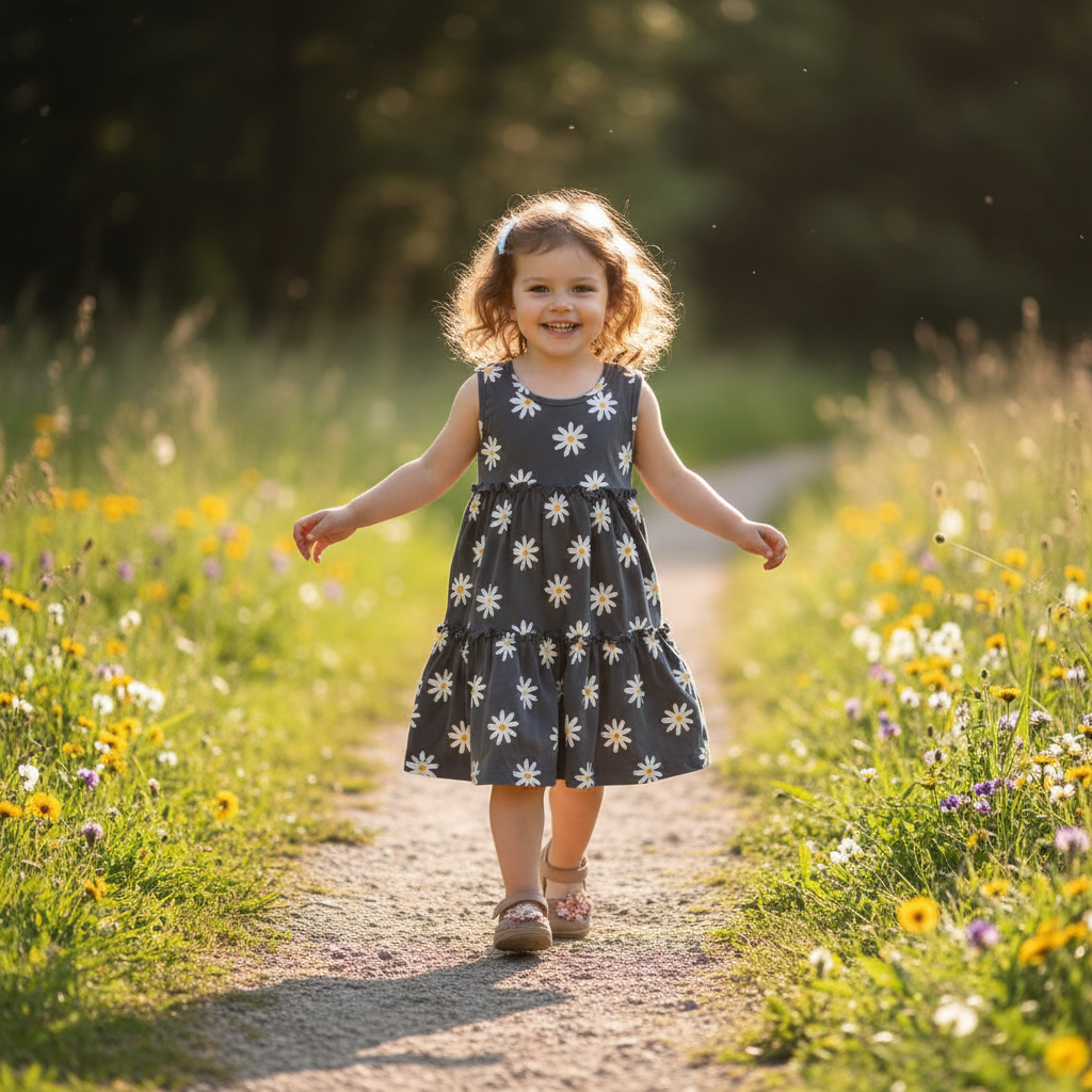 Walking Pose - Daisy Dress